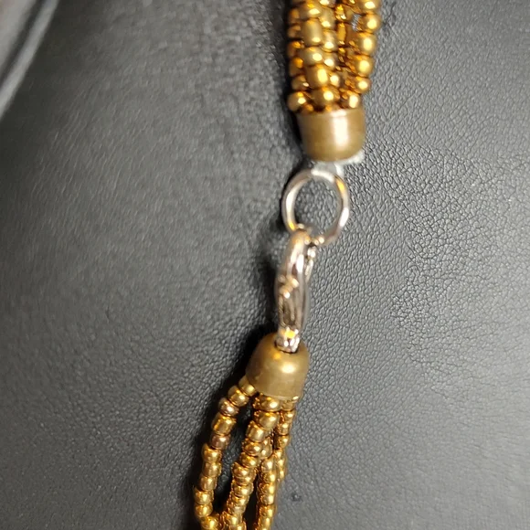 Chic Gold Multi-Strand Necklace - Picture 4 of 8